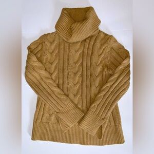 Banana Republic Oversized Cable Knit Turtleneck Sweater